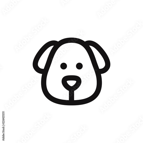 Dog head vector icon