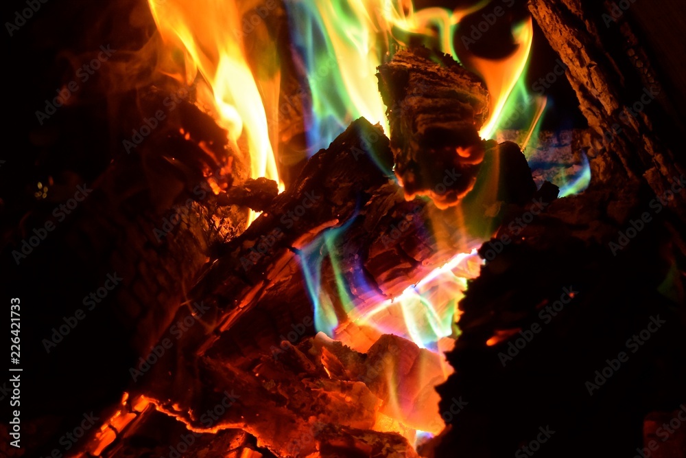 Fototapeta premium Colorful Campfire