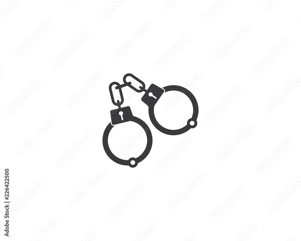 Handcuffs vector icon Handcuffs vector icon