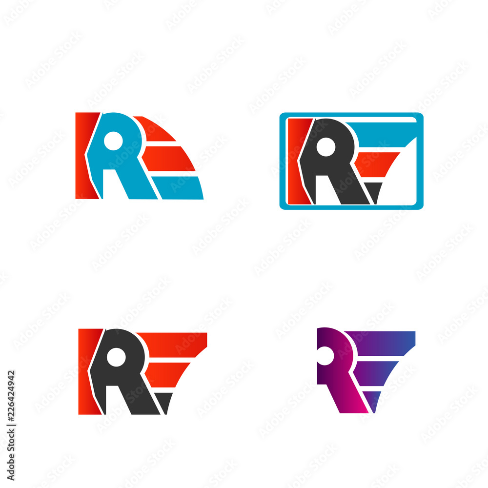 Fototapeta premium modern letter typographic vector icon