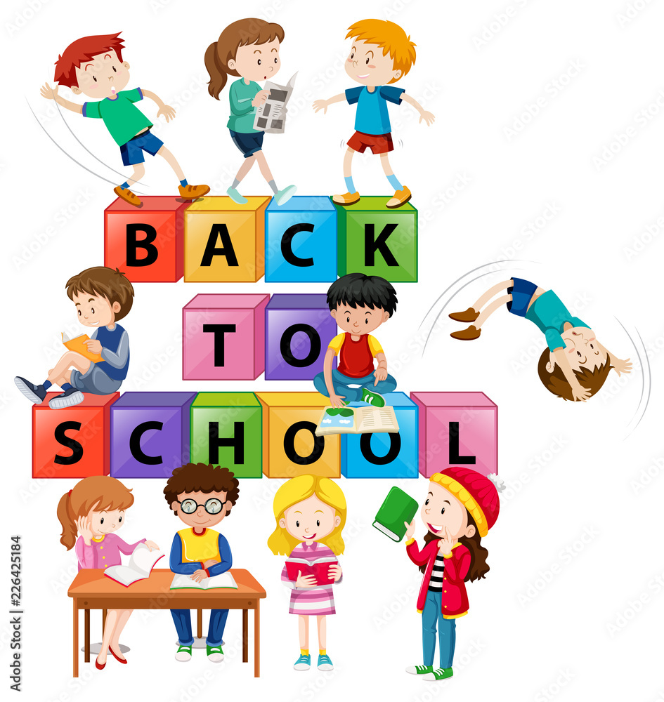 Back to school children concept Back to school children concept