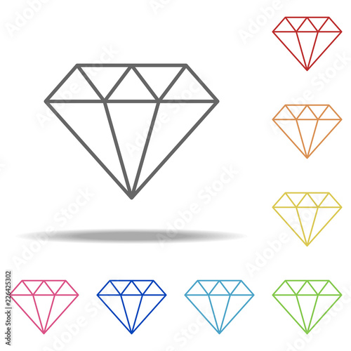 diamond icon. Elements of Finance and chart in multi colored icons. Simple icon for websites, web design, mobile app, info graphics