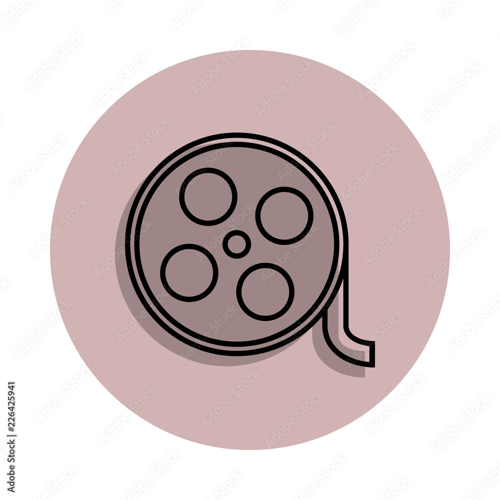 film icon in badge style. One of Media, Press collection icon can be used for UI, UX film icon in badge style. One of Media, Press collection icon can be used for UI, UX