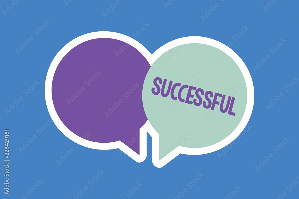 Word writing text Successful. Business concept for Accomplishing a desired aim or result Achieved fame Social status. Word writing text Successful. Business concept for Accomplishing a desired aim or result Achieved fame Social status.