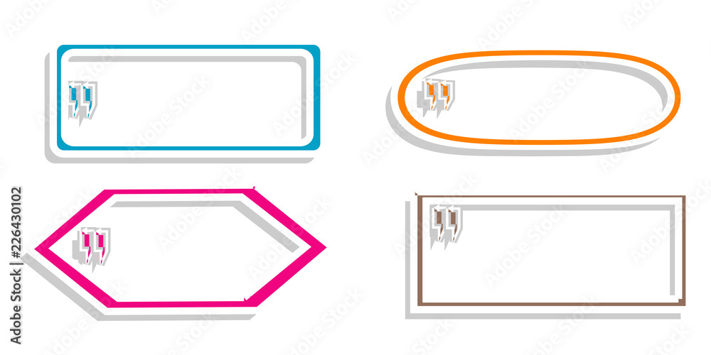 modern quote box bubble talk frame vector modern quote box bubble talk frame vector