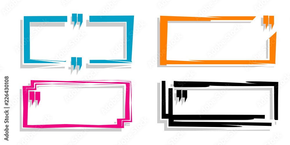 modern quote box bubble talk frame vector modern quote box bubble talk frame vector