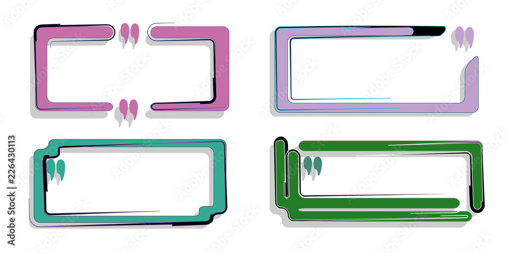 modern quote box bubble talk frame vector modern quote box bubble talk frame vector