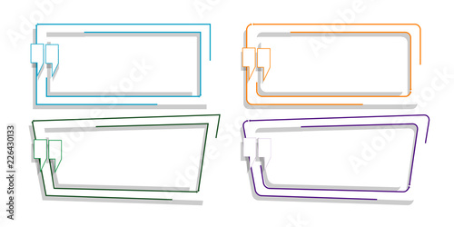 modern quote box bubble talk frame vector