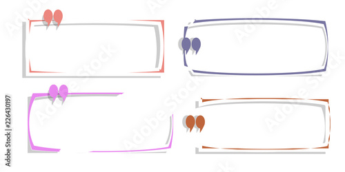modern quote box bubble talk frame vector
