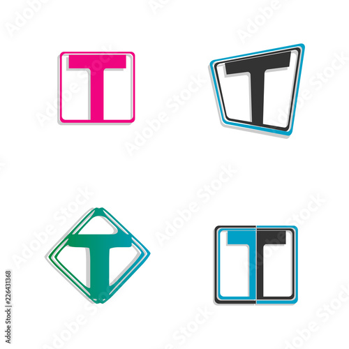 modern creative Letter icon vector