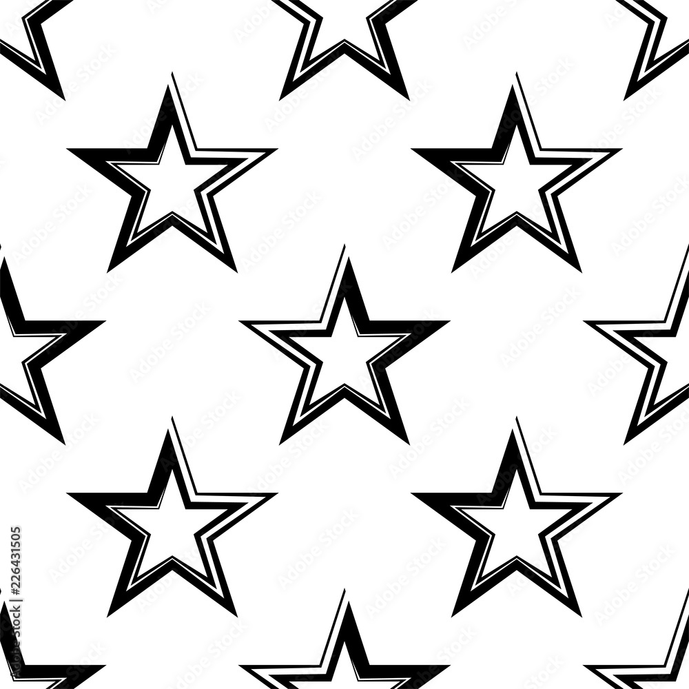 Obraz premium Star Shape Icon Seamless Pattern
