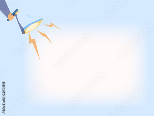 Flat design business vector illustration concept. Business ad for website and promotion banners empty social media copy space text for your own texts. Template art esp isolated.