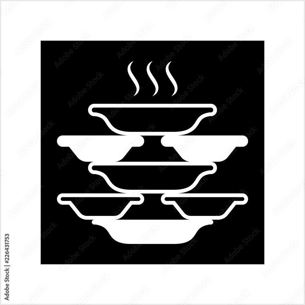 Stack Of Food Plates Icon Stack Of Food Plates Icon