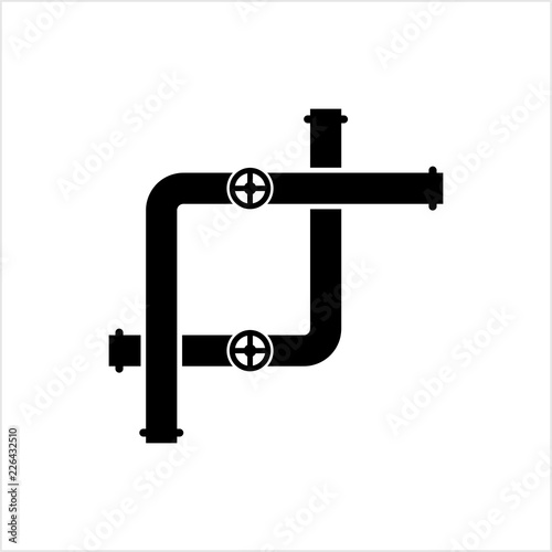 Pipe Icon, Pipe Fitting Icon, Water, Gas, Oil Pipeline, Plumbing Work