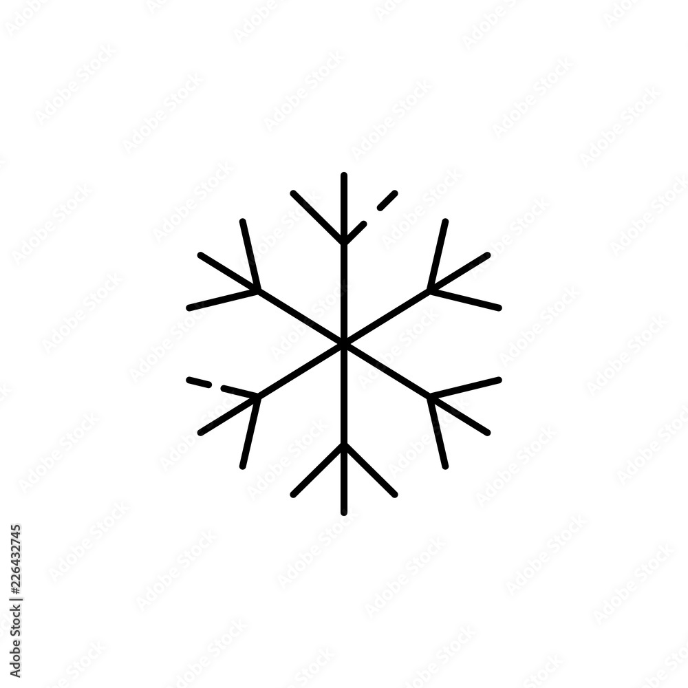 flake, snow icon. Element of Christmas for mobile concept and web apps illustration. Thin line icon for website design and development, app development. Premium icon