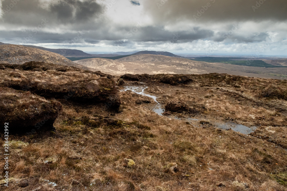 Ireland, Galway, Letterfrack, Connemara National Park, 3 October 2018, Diamond Hill.Diamond Hill is a popular walking destination and attracts Irish hikers and foreign tourists. 