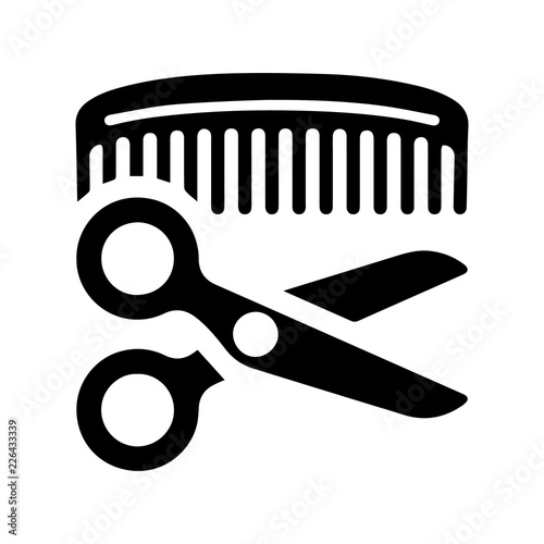 Barber Hair Salon icon. Vector concept illustration for design.