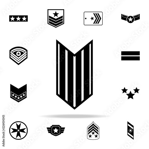 rank in epaulettes icon. Army icons universal set for web and mobile
