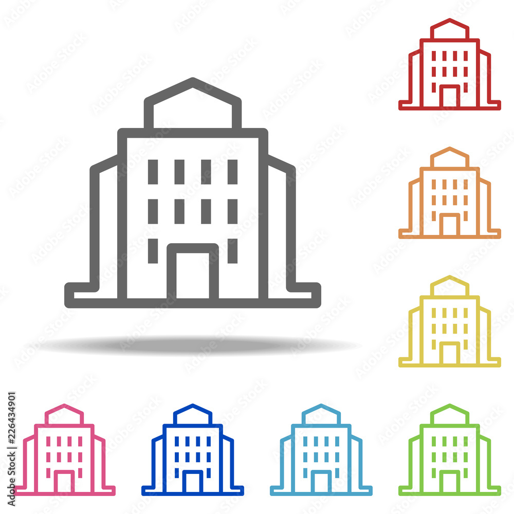 public institution icon. Elements of Buildings in multi colored icons. Simple icon for websites, web design, mobile app, info graphics