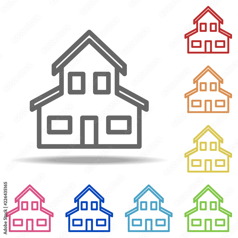 House icon. Elements of Buildings in multi colored icons. Simple icon for websites, web design, mobile app, info graphics