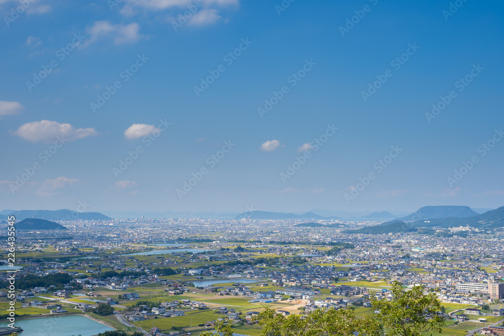 讃岐平野 香川県三木町から高松市街方面を望む Stock 写真 Adobe Stock