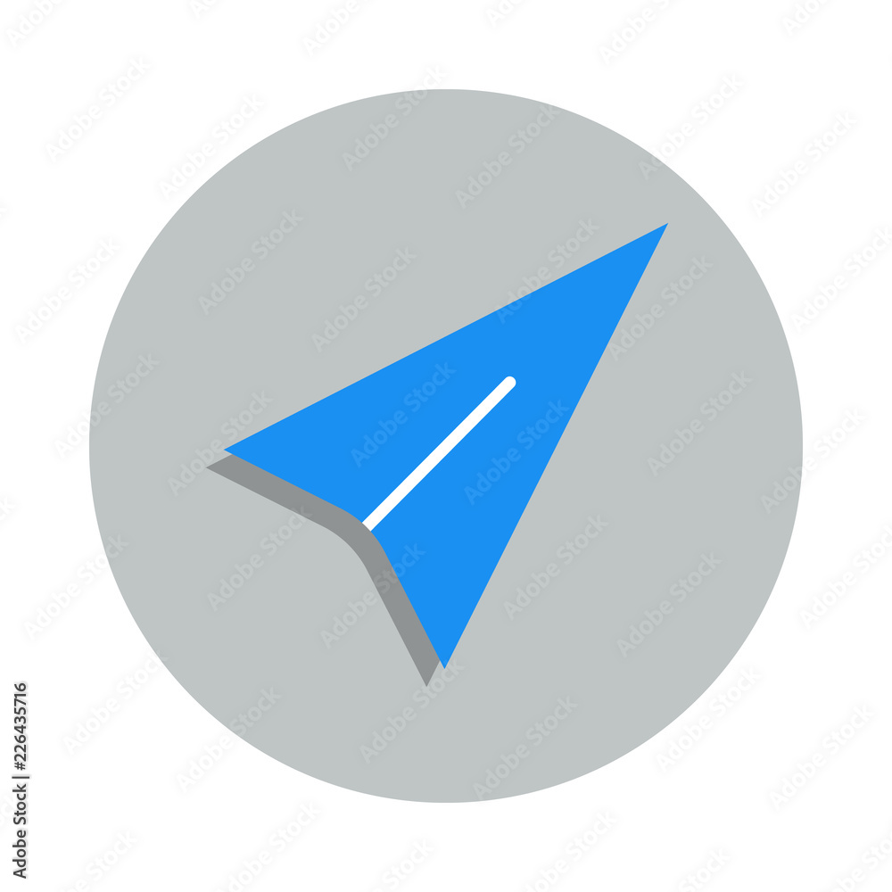 paper airplane icon in badge style. One of web collection icon can be used for UI, UX paper airplane icon in badge style. One of web collection icon can be used for UI, UX