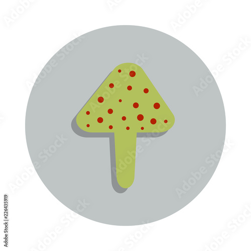 amanita mushroom icon in badge style. One of web collection icon can be used for UI, UX