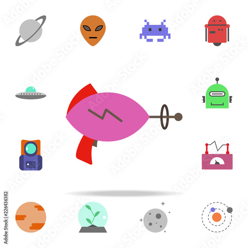 blaster colored icon. Colored Space icons universal set for web and mobile