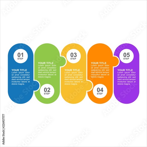 Infographic template with option or step for business presentation