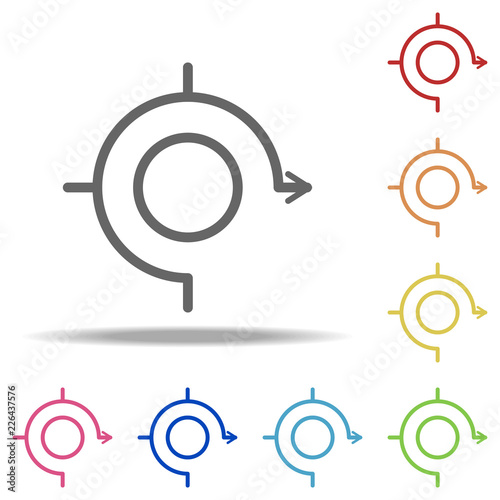 reversal spot icon. Elements of Navigation in multi colored icons. Simple icon for websites, web design, mobile app, info graphics