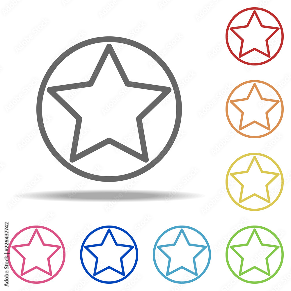 star in a circle icon. Elements of Navigation in multi colored icons. Simple icon for websites, web design, mobile app, info graphics star in a circle icon. Elements of Navigation in multi colored icons. Simple icon for websites, web design, mobile app, info graphics