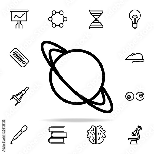 planet Saturn icon. Science icons universal set for web and mobile
