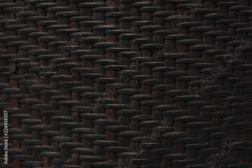 Thai style pattern nature background texture wicker surface for furniture material, Wooden weave texture background. Abstract decorative wooden textured basket weaving background
