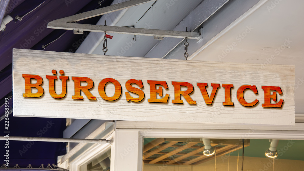 Obraz premium Schild 343 - Büroservice