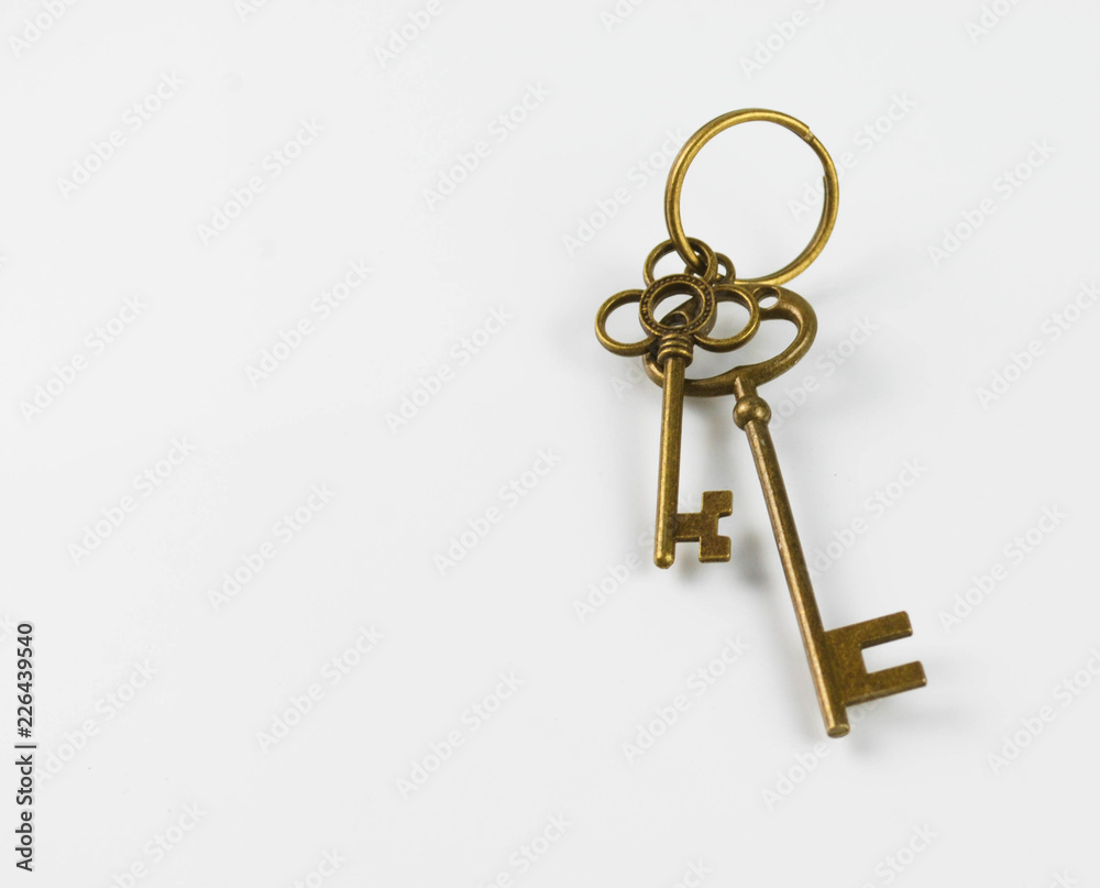 House key on white background House key on white background