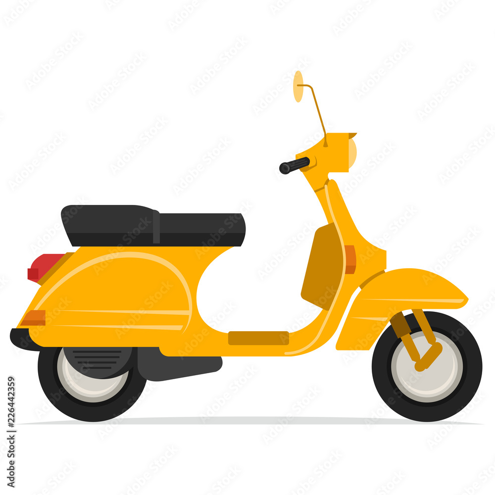 Obraz premium Yellow scooter motorcycle