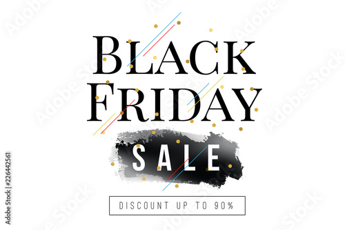 Black friday sale. Vector typography.