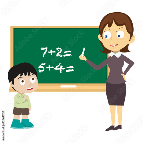 A teacher asking her student to solve a math case