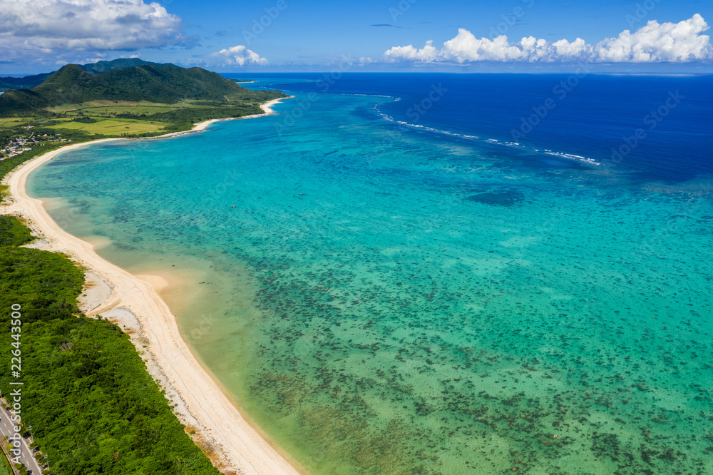 Aerial view of Ishigaki Island of Okinawa