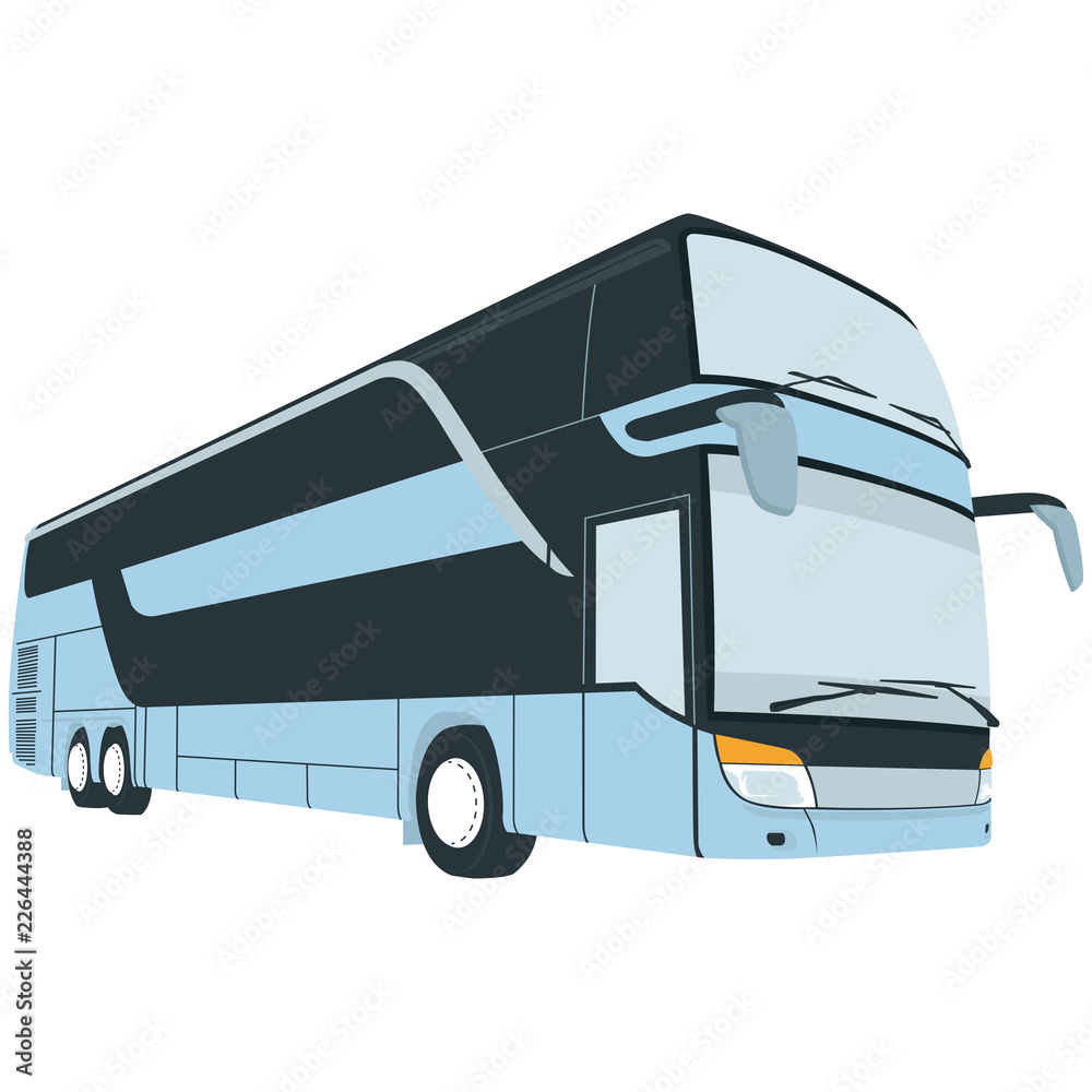 Cartoon of Tourist coach bus Stock Vector | Adobe Stock