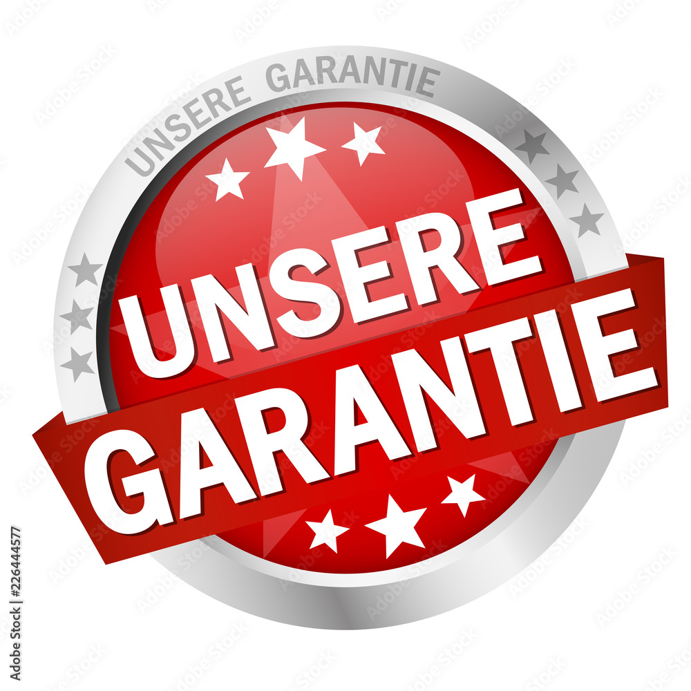 Button with banner Unsere Garantie Button with banner Unsere Garantie