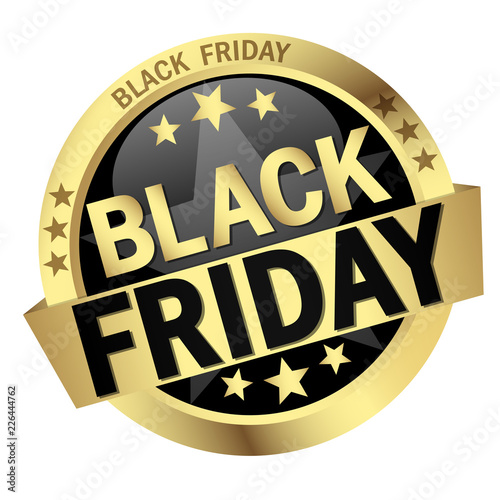 Button with Banner Black Friday
