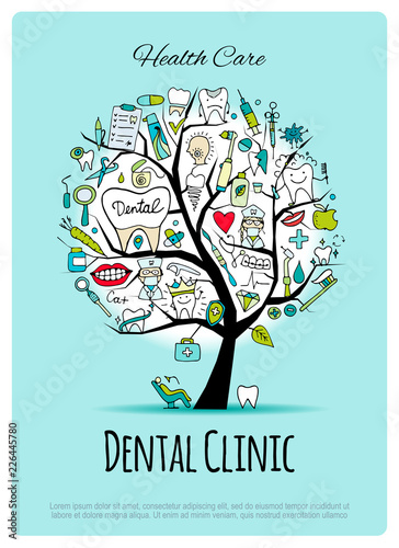 Dental clinic tree, sketch for your design