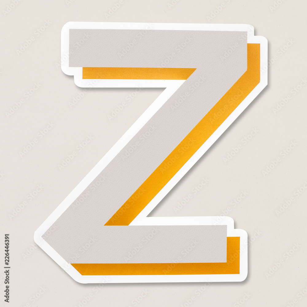 English alphabet letter Z icon isolated