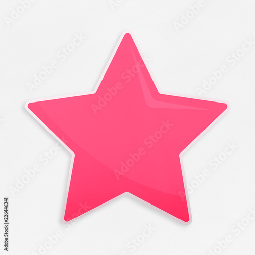 Golden favorite star icon isolated