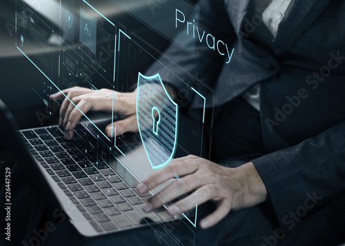 Data privacy with technology concept