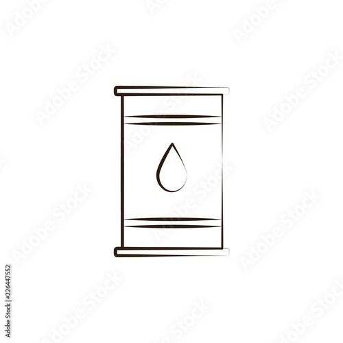 barrel, oil icon. Element of desert icon for mobile concept and web apps. Hand draw barrel, oil icon can be used for web and mobile