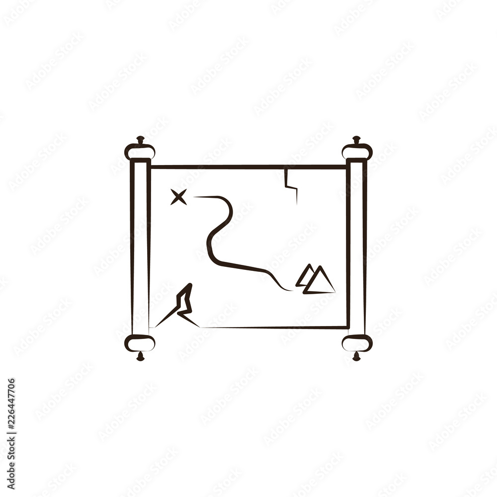 desert map, treasure icon. Element of desert icon for mobile concept and web apps. Hand draw desert map, treasure icon can be used for web and mobile desert map, treasure icon. Element of desert icon for mobile concept and web apps. Hand draw desert map, treasure icon can be used for web and mobile
