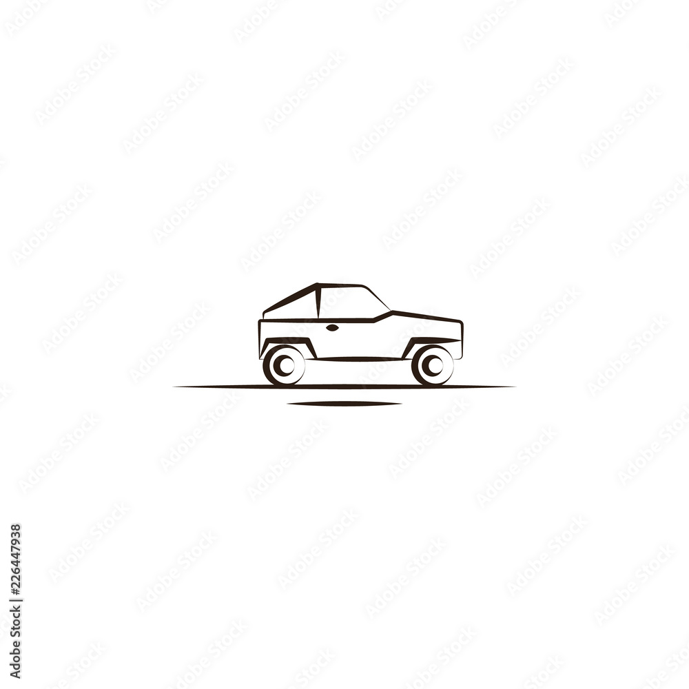 suv desert car icon. Element of desert icon for mobile concept and web apps. Hand draw suv desert car icon can be used for web and mobile