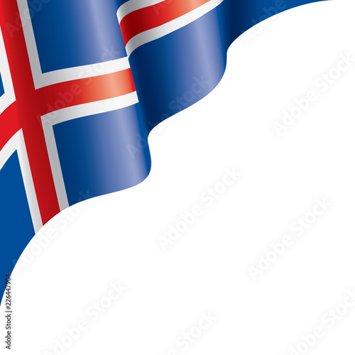 Iceland flag  vector illustration on a white background